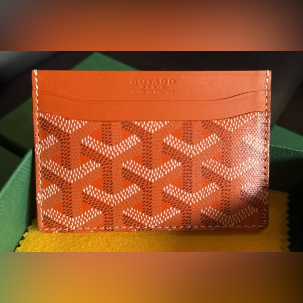 NWT Goyard Saint-Sulpice Card Wallet - Orange